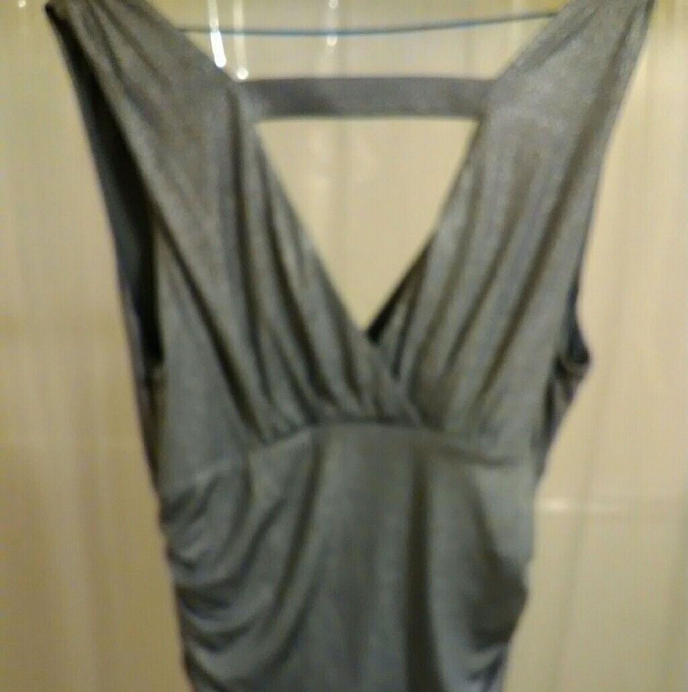Guess cocktail dress silver gray new no tag